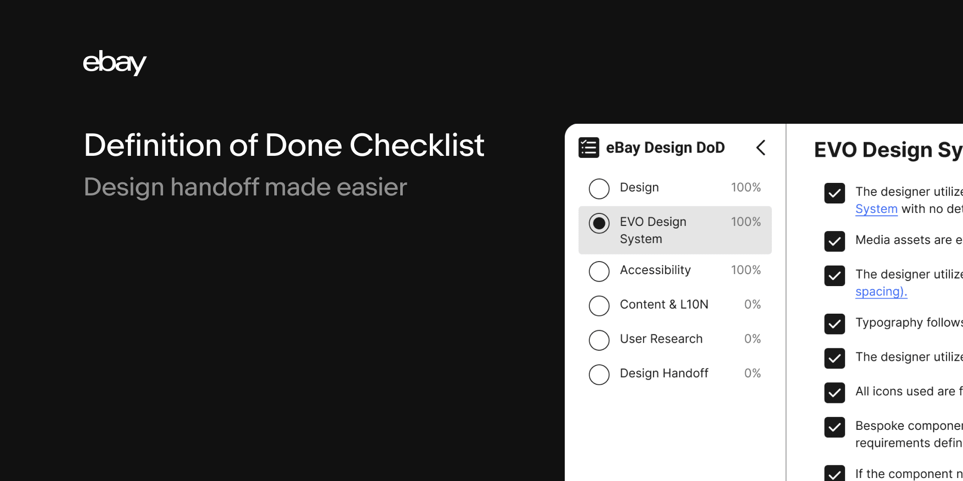 Definition of Done thumbnail showcasing a widget in Figma with checkboxes